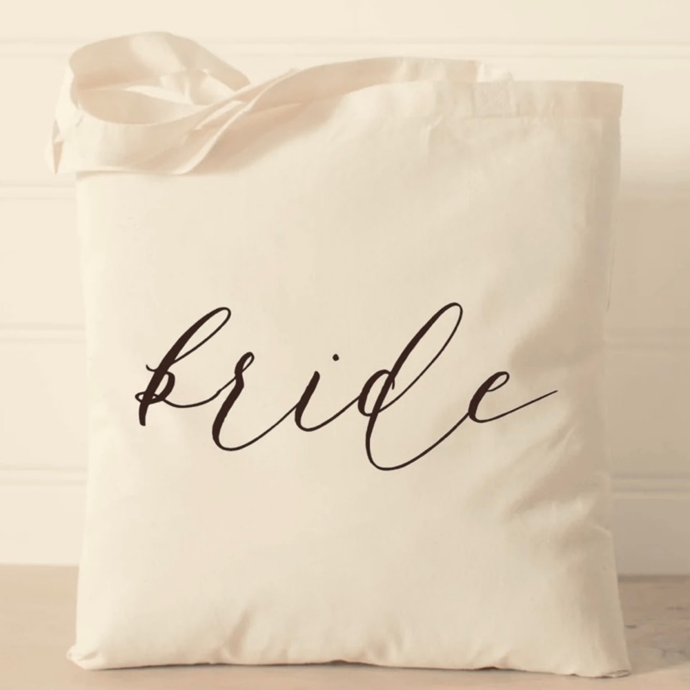 Bride Bridal Canvas Tote Bag
